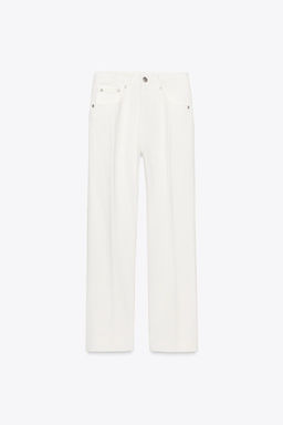 ZW COLLECTION HIGH-WAIST BOOTCUT CROPPED JEANS - Zara фото 7
