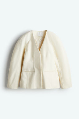 Blazer de sarga sin cuello