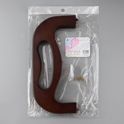 Ручка-фермуар для сумки, деревянная, на магнитах, с креплением, 27×12×2.5 см, коричневая