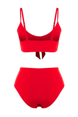 TRENDYOLMILLA Soyut Desenli Ucgen Baglama Detayl? Normal Bel Bikini Tak?m? TBESS25BT00186  фото 15