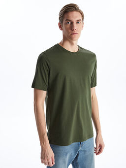 Bisiklet Yaka K?sa Kollu Penye Erkek Ti??rt