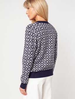 VILATTE / Жакет тонкой и эластичной жаккардовой вязки  фото 5