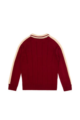 Erkek _ocuk Bordo Polo Yaka Kazak - U.s. polo assn фото 2