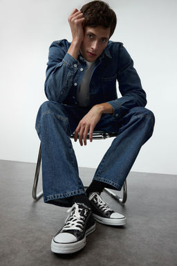 Trendyol Shoes Siyah Bagc?kl? Duz Erkek Spor Ayakkab? TAKAW25SN00011 - Trendyolmilla фото 2