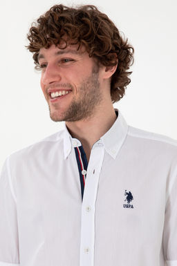 Erkek Beyaz Uzun Kollu G_mlek Sepette S_rpriz _ndirim - U.s. polo assn фото 2