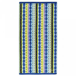 Missoni-3005 Полотенце махровое 100х150см, плотность 375гр/м2, 100% хлопок, велюр, синий, Bolangde (Китай)