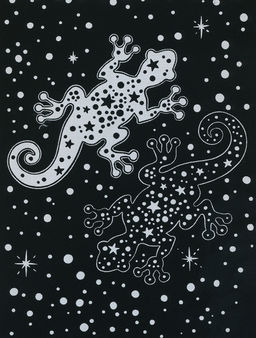 Hobbius GHPS-04 Набор для творчества Гравюра-блокнот 10 x 14 см Космические животные  фото 4