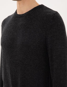 Antrasit Melanj Slim Fit Bisiklet Yaka Ka_mir Triko Kazak - Pierre cardin фото 7