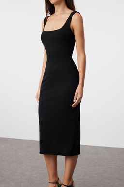 Siyah Vucuda Oturan Orme S?k Abiye Elbise TPRSS24EL00236 - Trendyolmilla фото 3