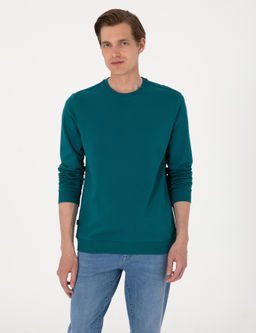 Z_mr_t 2 _plik Regular Fit Bisiklet Yaka Basic Sweatshirt