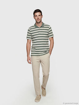 Polo Yaka ?izgili Erkek Ti??rt