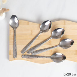 Ложка столовая 6 штук Серебро Берёзка / MJSP01 /уп 100/ 0,03