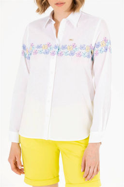 Женская синяя рубашка с длинным рукавом Неожиданная скидка в корзине - U.s. polo assn фото 6