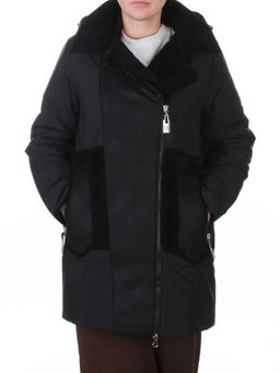8088 BLACK Куртка зимняя женская (верблюжья шерсть, 120 гр. холлофайбер)
