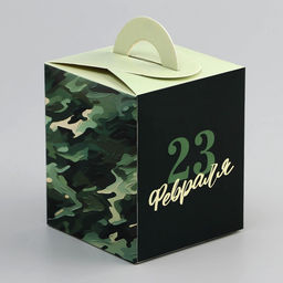 Цена за 5 шт. Коробка для 1 капкейка 23 февраля, 9.2?9.2?11.1 см