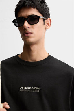 T-SHIRT WITH CONTRAST PATCHES - Zara фото 6