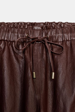 FAUX LEATHER TROUSERS - Zara фото 9