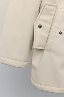 WATER-REPELLENT RUBBERISED FAUX FUR JACKET - Zara фото 6