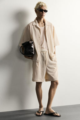 BERMUDA RELAXED FIT RELIEVE / Beige vigor? - Zara фото 4