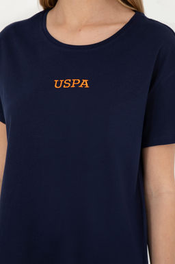 Женская темно-синяя футболка с круглым вырезом - U.s. polo assn фото 21