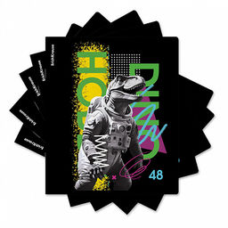 Цена за 5 шт. Тетрадь общая ученическая ErichKrause Dino Hobby, 48 листов, клетка, выборочный УФ-лак_MIX-PACK