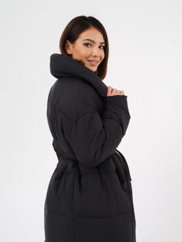 Пальто зимнее женское, черное - Inzibe фото 5