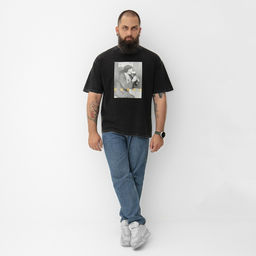 Футболка мужская MIST «Пивко» из вареного хлопка, черный, р-р L