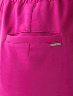 Брюки Vilatte свободные футер-двухнитка фуксия  фото 6