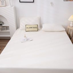 Комплект постельного белья Однотонный Сатин на резинке CSR037 180*200*35;160*200*35 Евро 4 Наволочки