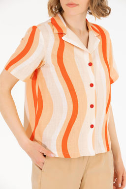 Женская красная рубашка с коротким рукавом - U.s. polo assn фото 6