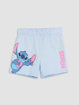 Stitch Bask?l? K?z ?ocuk ?ort