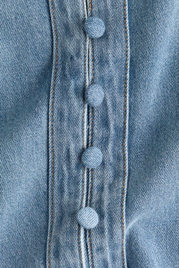 Blusa denim con manga puffy - H&m фото 7
