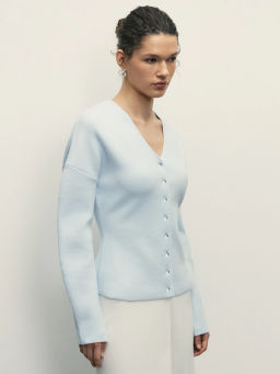 Кардиган приталенного силуэта из вискозы / Zarina  фото 4