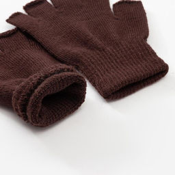 Митенки MINAKU ,цв. коричневый, р-р 15 (6-8 лет)  фото 2