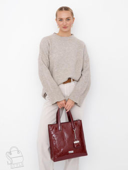 Сумка женская кожаная 91147SP wine red Velina Fabbaino-Safenta в Новосибирске