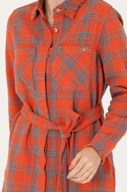 Kad_n Turuncu Jean Elbise - U.s. polo assn фото 4