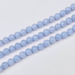 Бусины для украшений из Голубого агата (76 бусин)