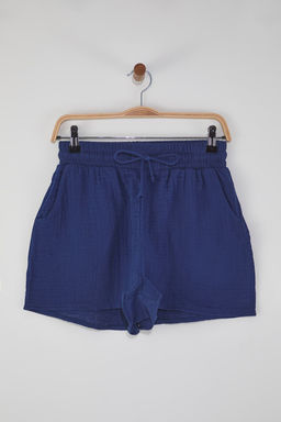 TRENDYOLMILLA Lacivert Muslin Plaj Sort TBESS25SR00008 фото 18