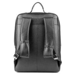 8003-1P black мужской кожаный рюкзак Barcelo Biagi