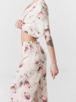 Комплект домашний женский кремовый с цветочным принтом - Mark formelle фото 9