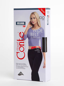 Колготки теплые CONTE Матовые колготки VELOUR TOP 100 Lycra® anthracite - Conte elegant фото 5
