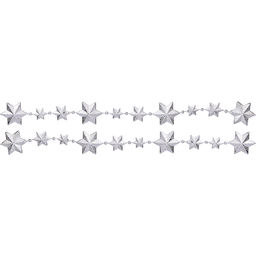 Бусы новогодние "Серебряные звёзды" (4м)