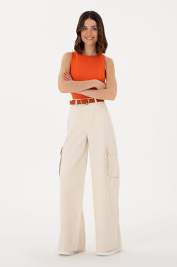 Kad_n Ekru Jean Pantolon Sepette S_rpriz _ndirim - U.s. polo assn фото 3
