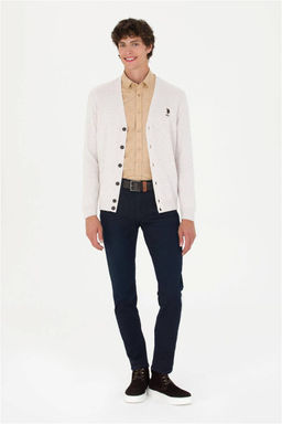 U. S. Polo Assn Мужской базовый трикотажный кардиган Stone Melange - U.s. polo assn фото 11