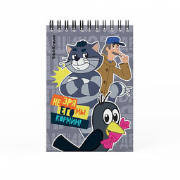 Цена за 4 шт. Записная книга на спирали ErichKrause Простоквашино, А6, 60 листов, клетка_MIX-PACK  фото 4