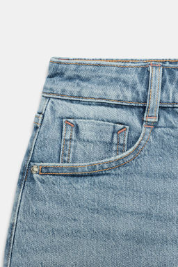 FALDA PANTAL?N Z1975 DENIM BAJO SIN COSTURAS / Azul medio - Zara фото 8