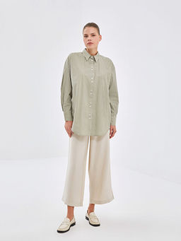 ?izgili Poplin Kad?n G?mlek