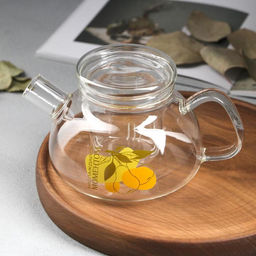 Чайник заварочный стеклянный «Наслаждайся моментом», 800 мл