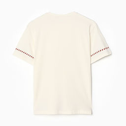 Футболка женская с красным кантом Basic line, молочная, размер 48