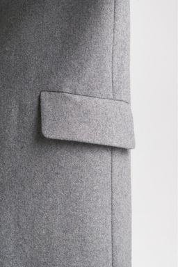 Пальто-макси из смесовой шерсти Light Grey